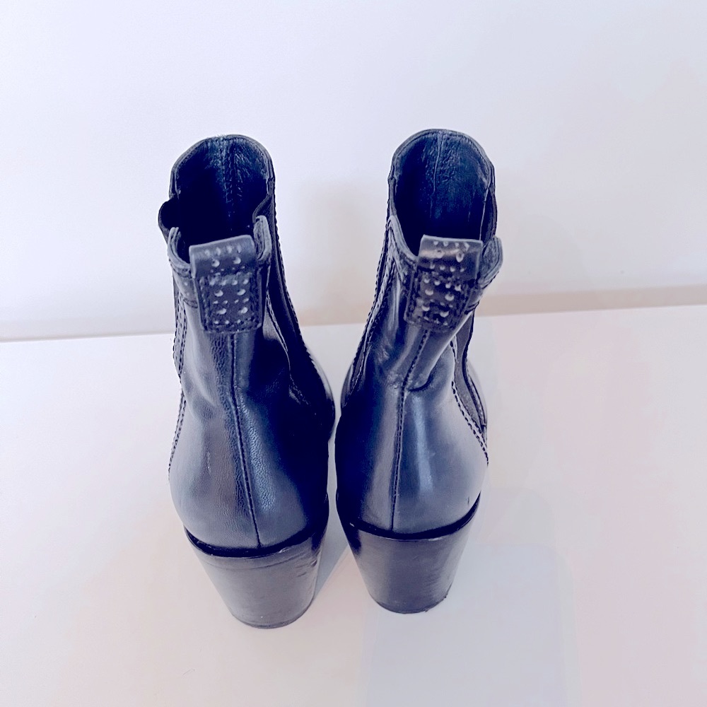 Navy Leather Mimco Boots - Picture 4 of 6
